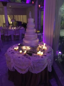 Wedding Cake with Dimmed Lights