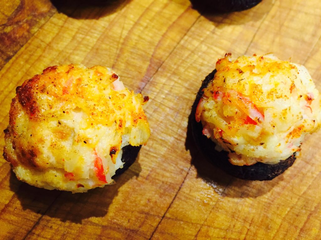 Crabmeat Stuffed Mushroom Caps | Amicis Catering