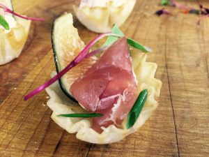 Fig, Prosciutto and Goat Cheese Tartlet