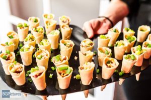 Italian Seafood Salad Served in Mini Savory Cones